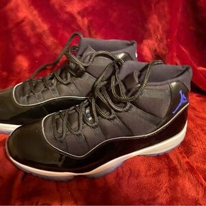 Jordan Black and Blue Men's Shoes